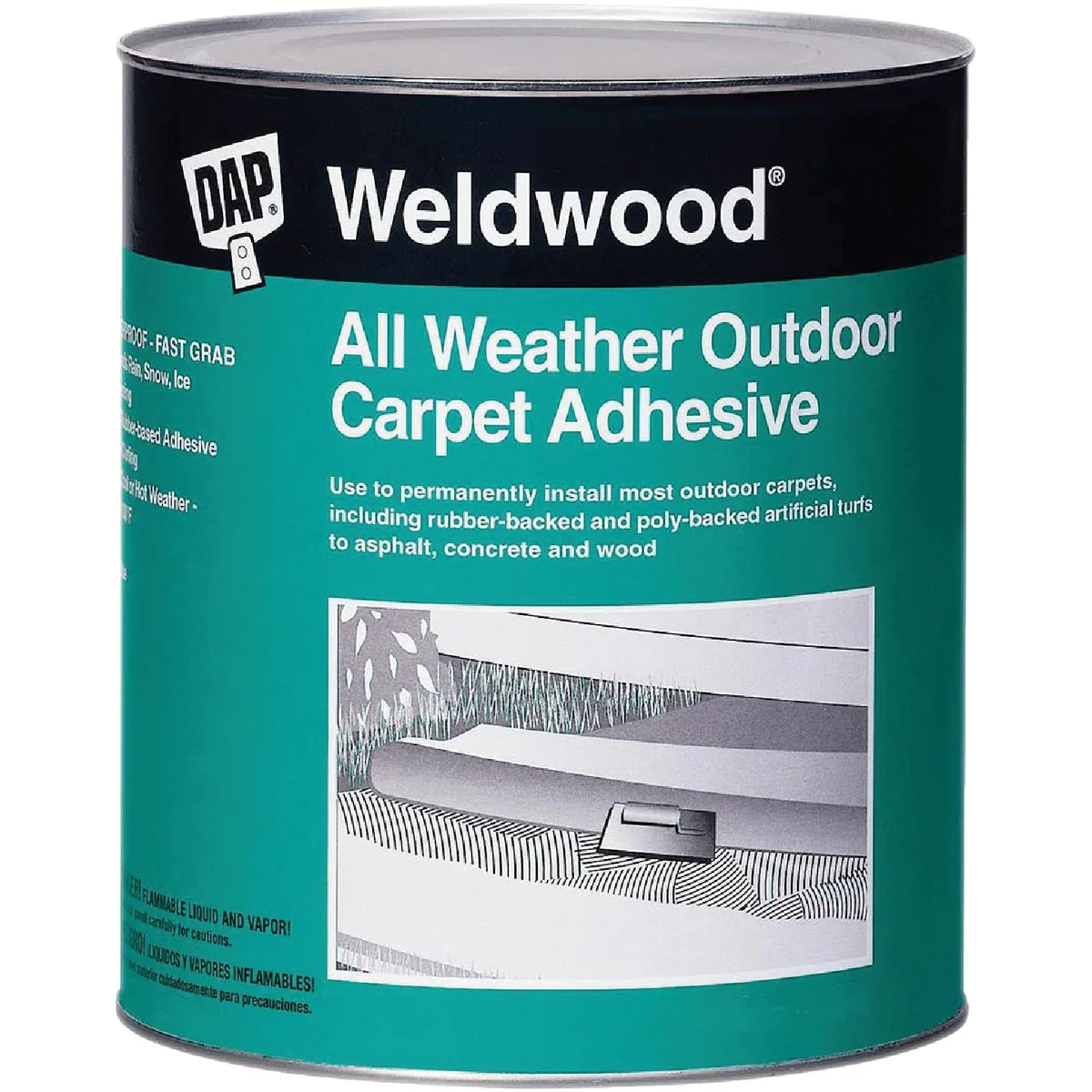 Premium DAP Weldwood All Weather Outdoor Carpet Adhesive Quart Carefully Designed