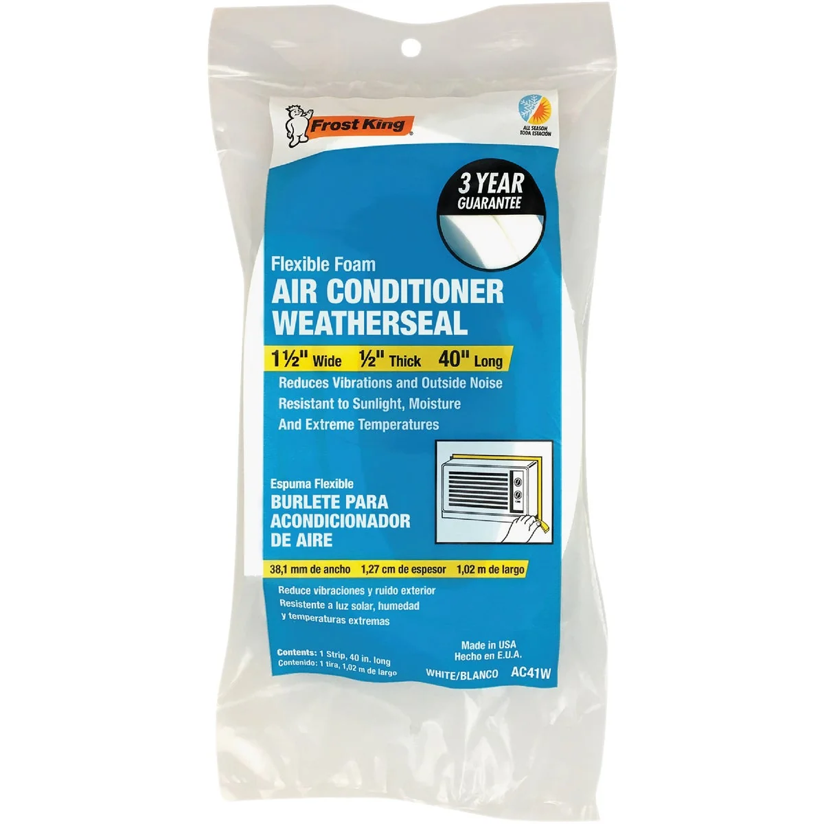 Elite Frost King 40 x 1-1 2 x 1 2 Air Conditioning Weatherstrip Artisan