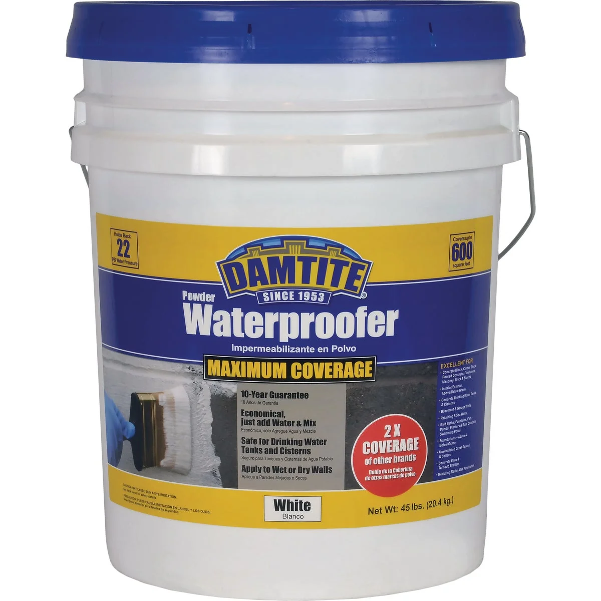 Certified Damtite 45 Lb. White Powder Masonry Waterproofer Professional