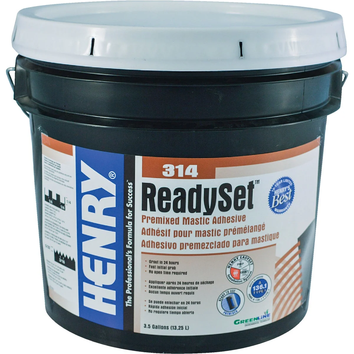 Enhanced Henry ReadySet 3.5 Gal. Multi-Purpose Ceramic Tile Adhesive Carefully Designed