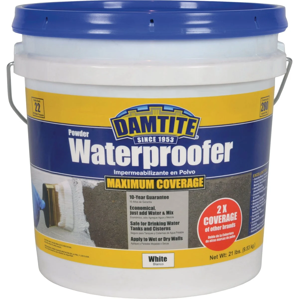 Quality Damtite 21 Lb. White Powder Masonry Waterproofer Safe