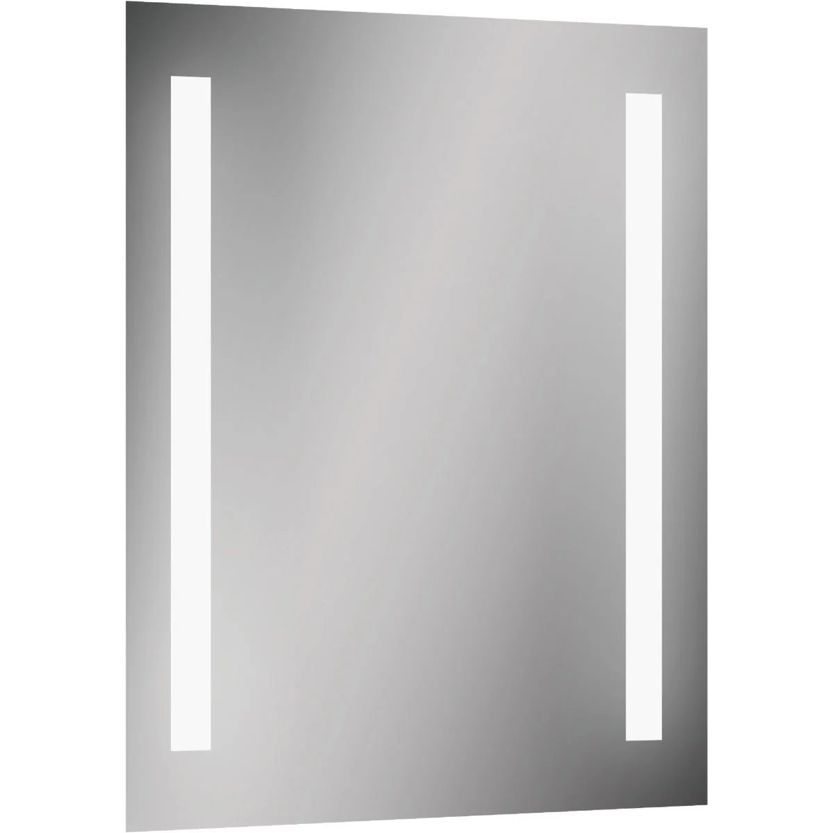 Sophisticated Lighted Impressions Maxx Frameless 20 In. W x 27-3 4 In. H Vanity Mirror with Two LED Light Strips Reusable