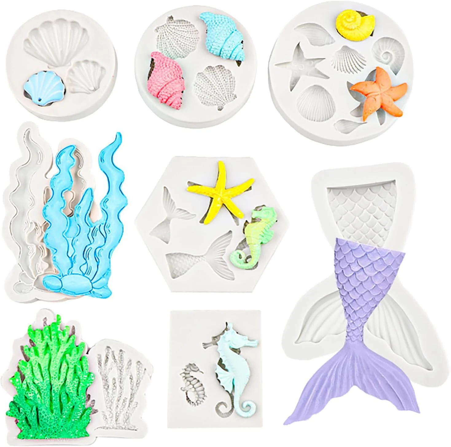 Durable Ocean Chocolate Fondant Molds Modern