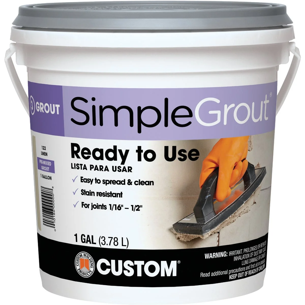Minimalist Custom Building Products Simplegrout Gallon Natural Gray Sanded Tile Grout Smart