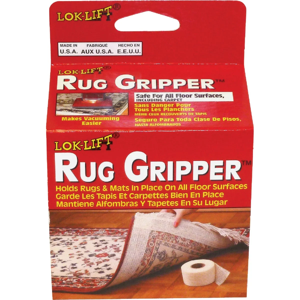 Solid Lok-Lift Rug Gripper 2-1 2 In. x 25 Ft. Nonslip Rug Gripper Tape World-Class
