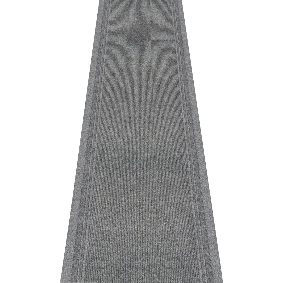 Functional Multy Home Tracker 26 In. x 60 Ft. Gray Carpet Runner Indoor Outdooor Crafted