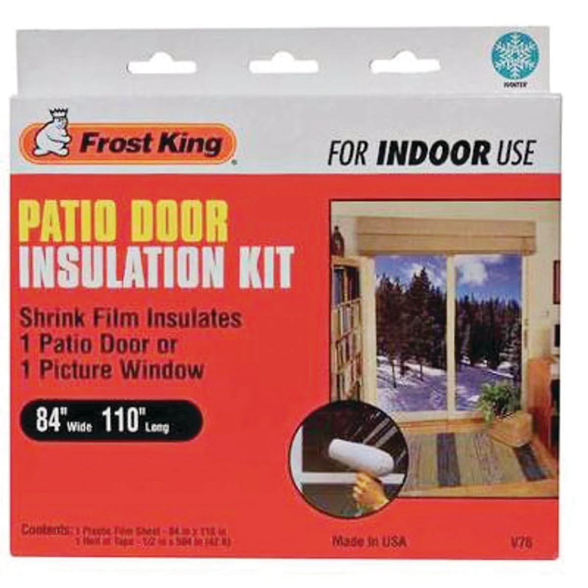 Modern Frost King Indoor 84 In. x 110 In. Patio Door or Picture Window Insulation Kit High-Performance