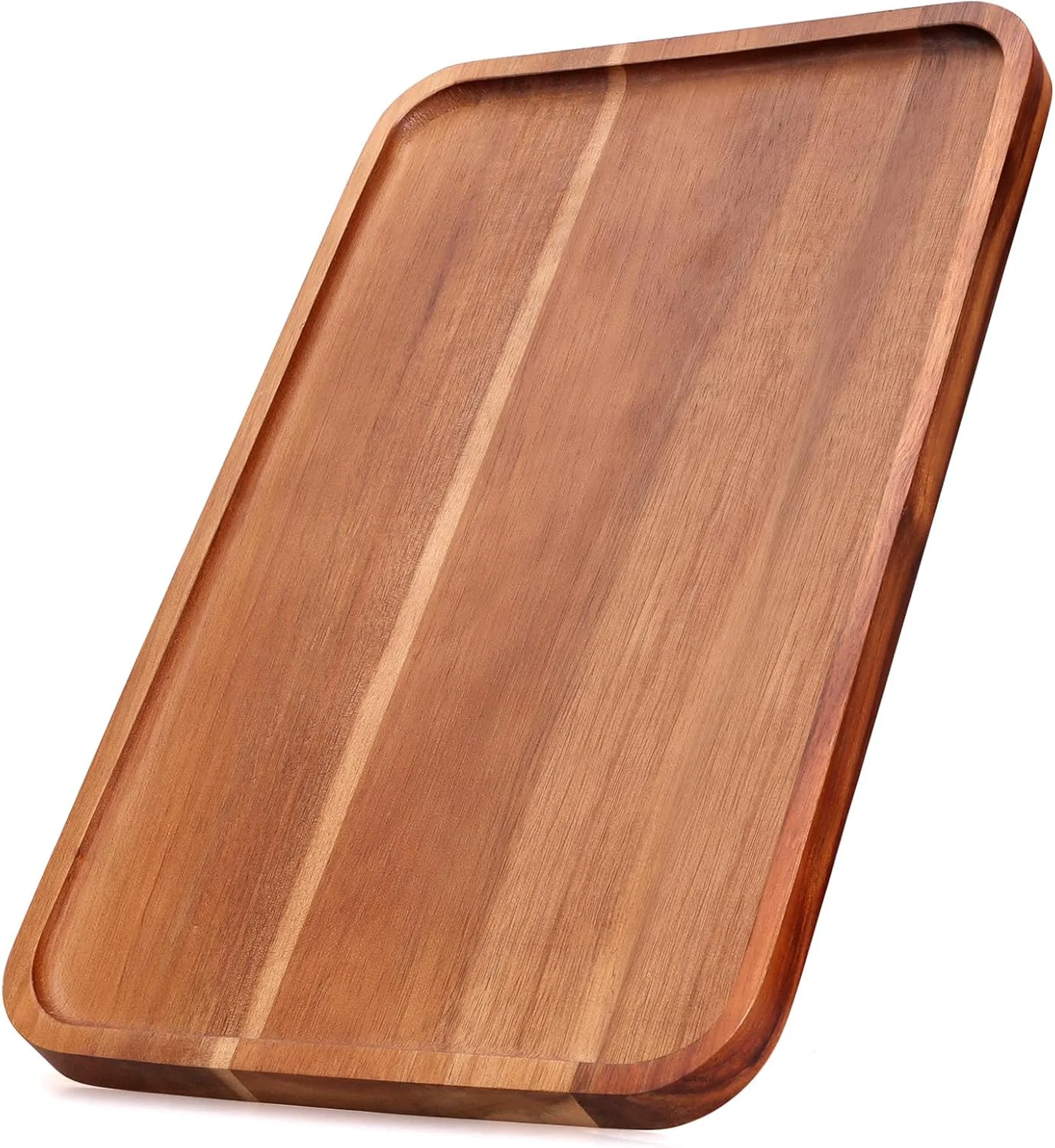 Genuine Large Wood Serving Trays Decor Long Charcuterie Cheese Boards Acacia Rectangle Wooden Platters for Food Dish Cookie Snack Appetizer Plates Traditional