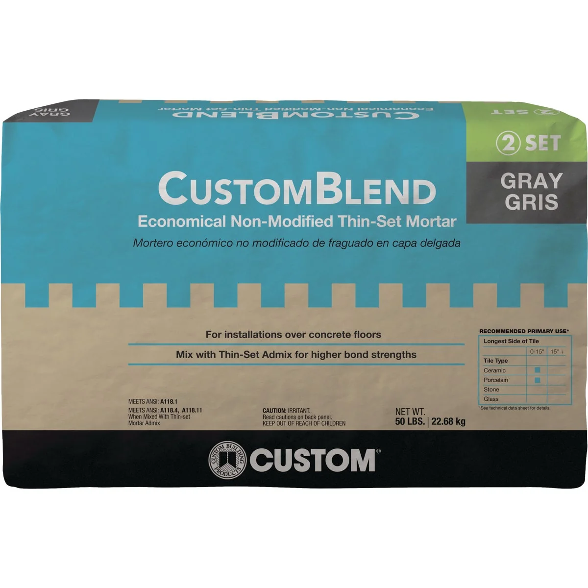 Genuine Custom-Blend 50 Lb. Gray Mortar Mix First-Class