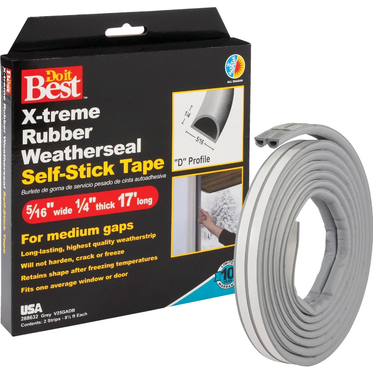 Artisan Do it Grey 17′ 5 16 Rubber Weatherstrip Comfortable
