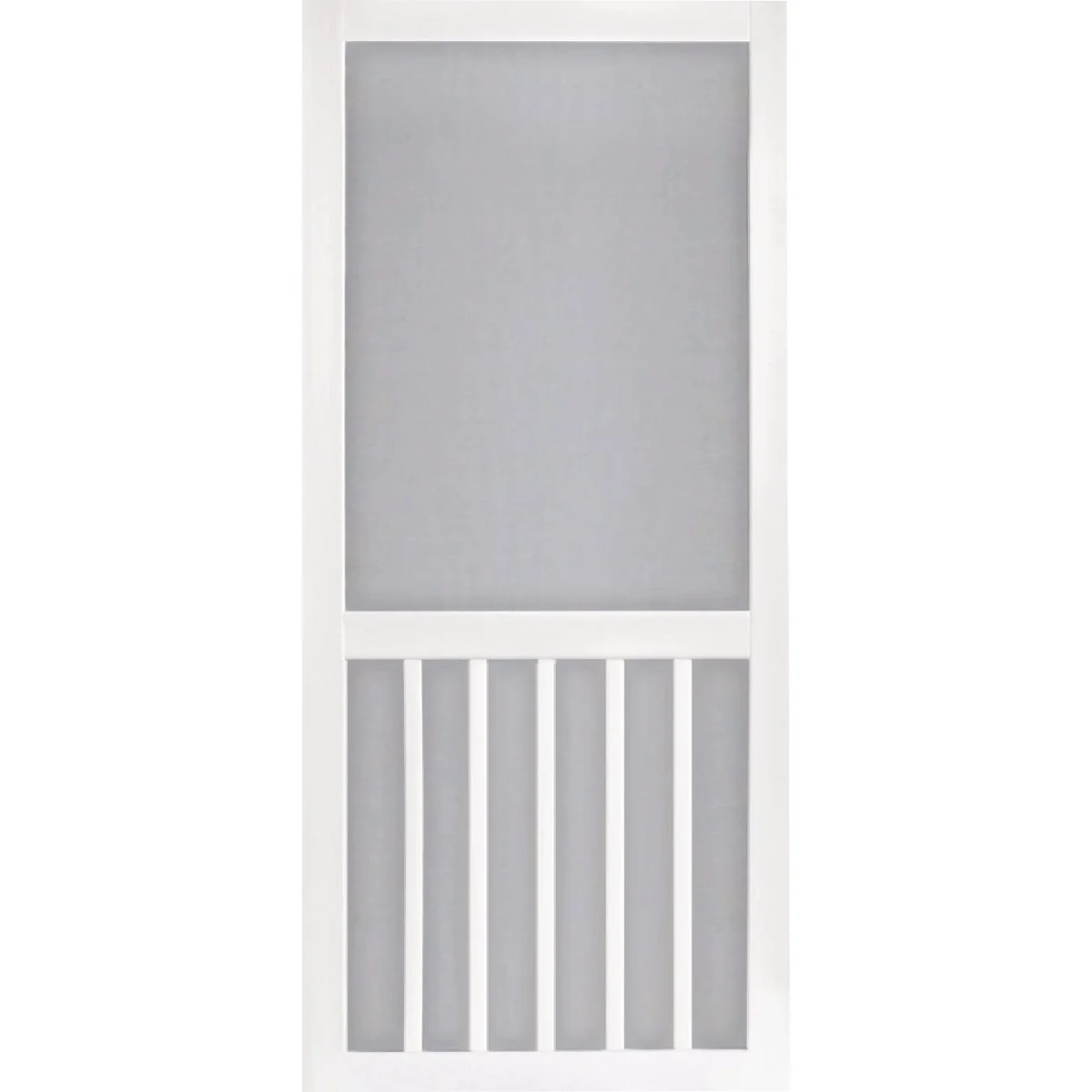 Fast Screen Tight 5-Bar 36 In. W x 80 In. H x 1 In. Thick White Vinyl Screen Door Original Design