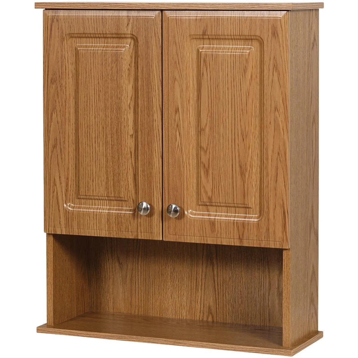 Minimalist Zenith Zenna Home Oak 23 In. W x 28 In. H x 8-1 4 In. D Wall Bath Cabinet Excellent