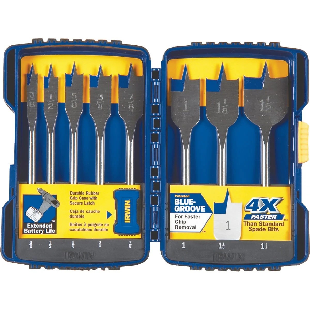 Original Irwin Speedbor 8-Piece Spade Bit Set Trendy