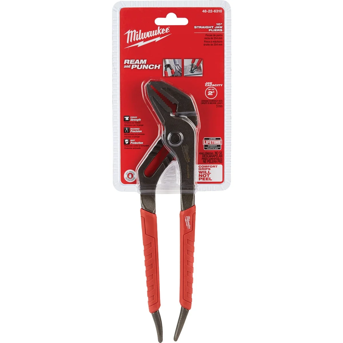 Casual Milwaukee 10 In. Comfort Grip Straight Jaw Groove Joint Pliers Comfortable