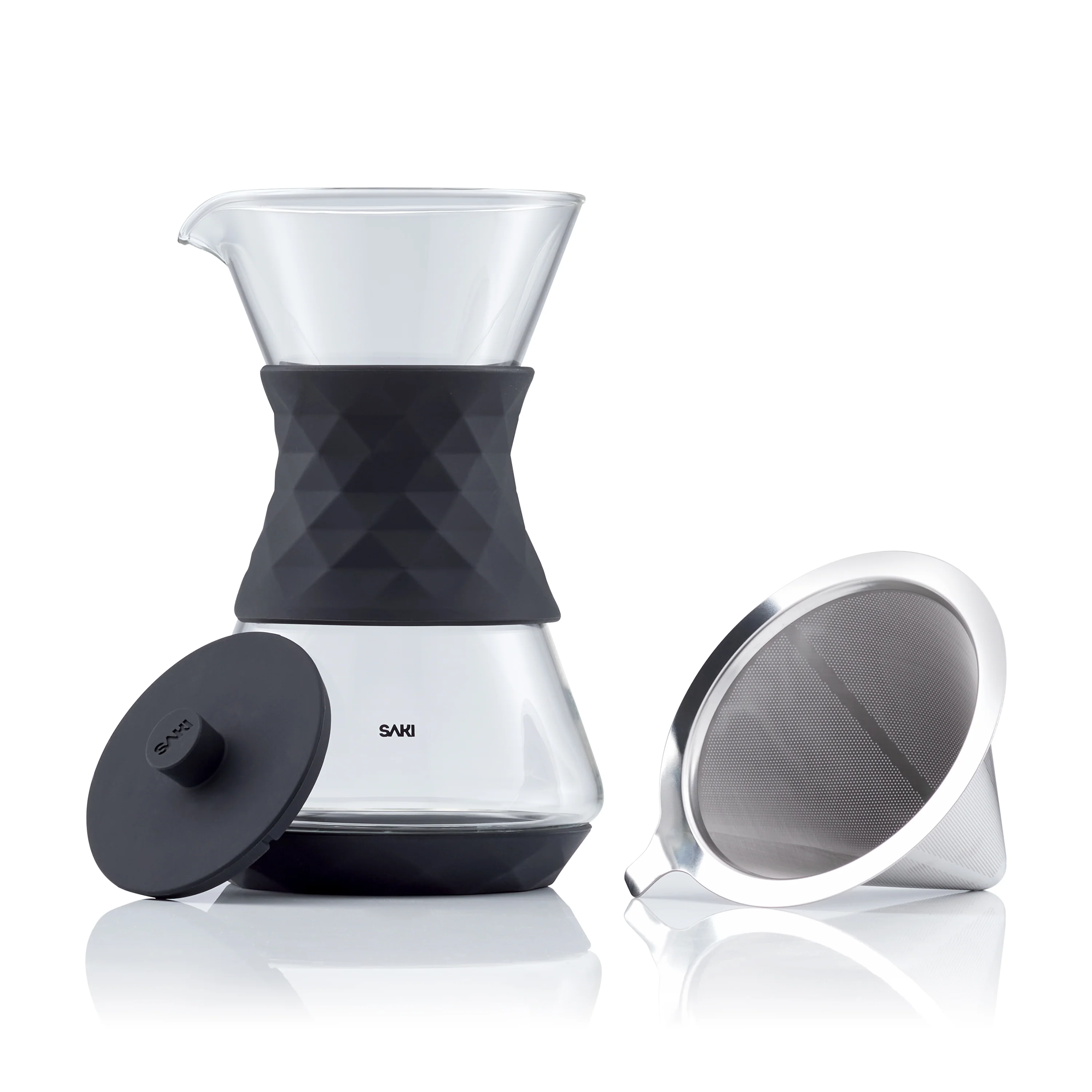 Casual Saki Pour-Over Glass Coffee Maker Healthy