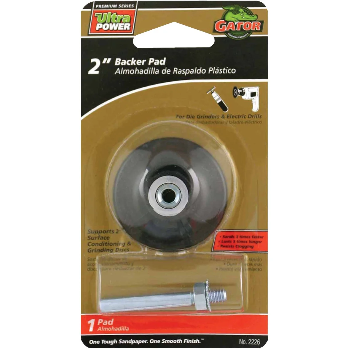 Sustainable Gator 2 In. Sanding Disc Backing Pad Convenient