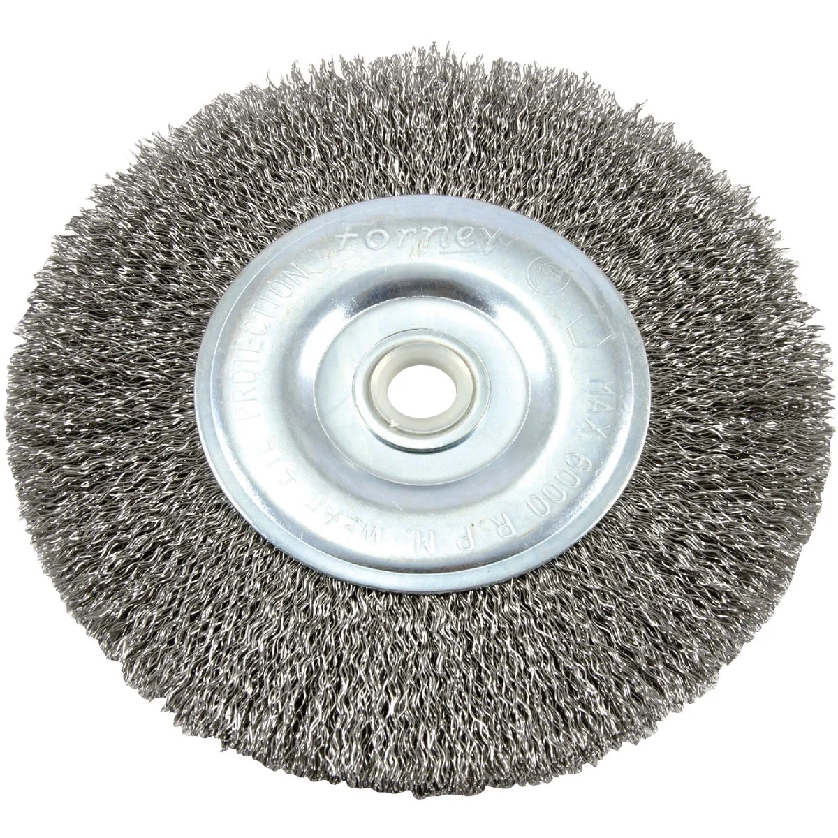 Professional Forney 6 In. Crimped Coarse .012 In. Bench Grinder Wire Wheel Comfortable