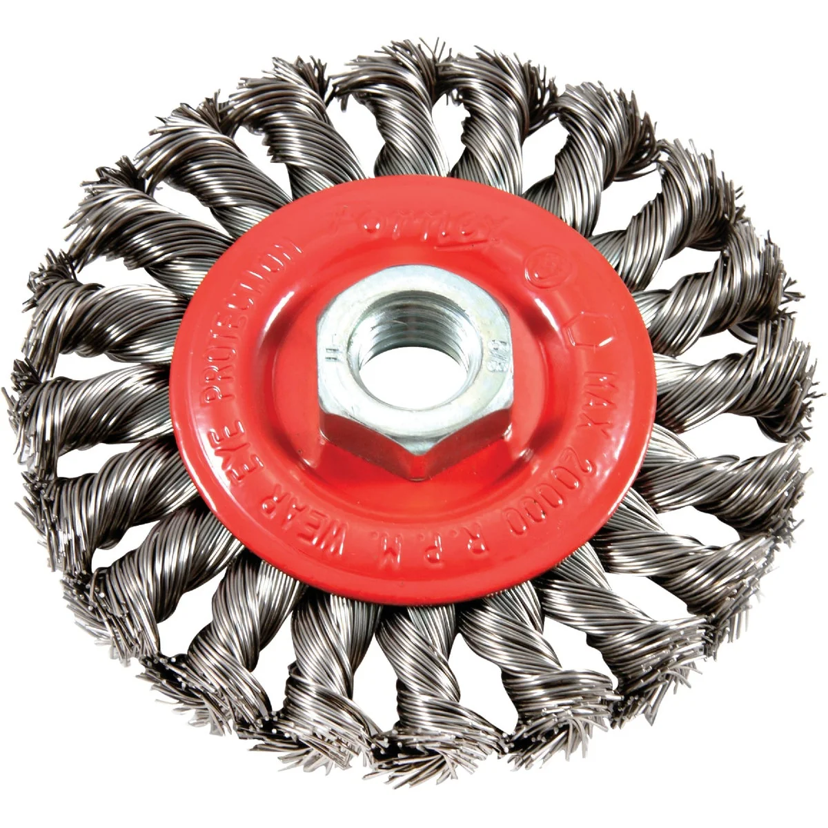 Consistent Forney 4 In. Twisted Knotted 0.012 In. Angle Grinder Wire Wheel Verified