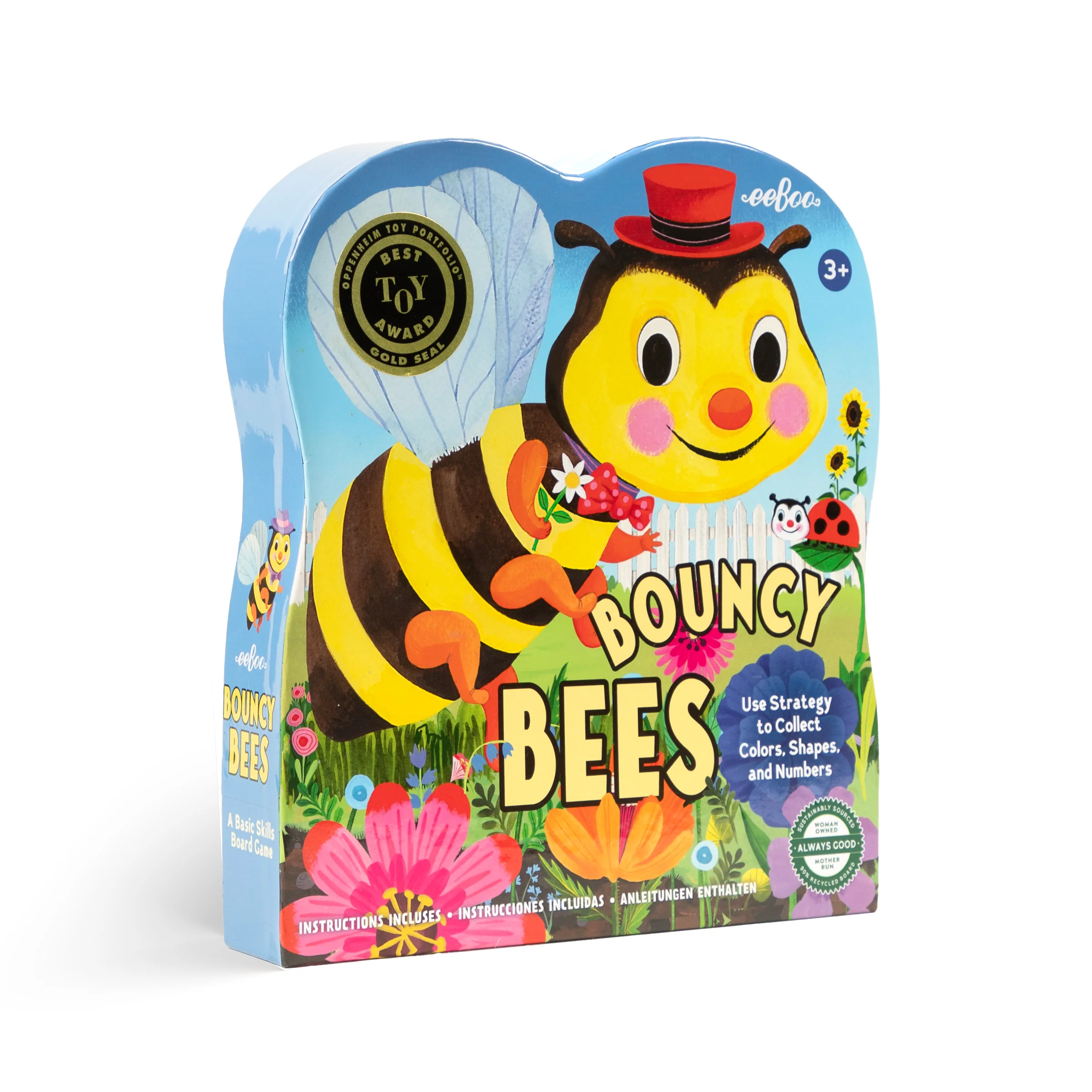 Detailed eeBoo Piece Love Bouncy Bees Shaped Game Ages 3 Elite