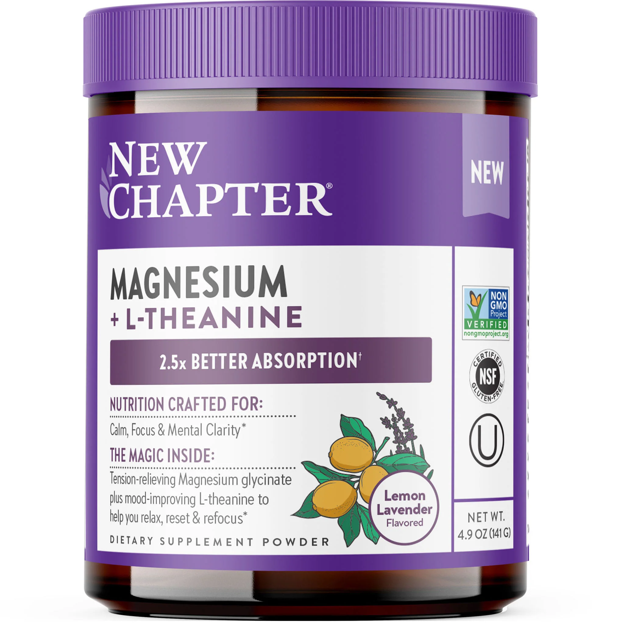 Convenient New Chapter Magnesium L-Theanine Powder Powerful