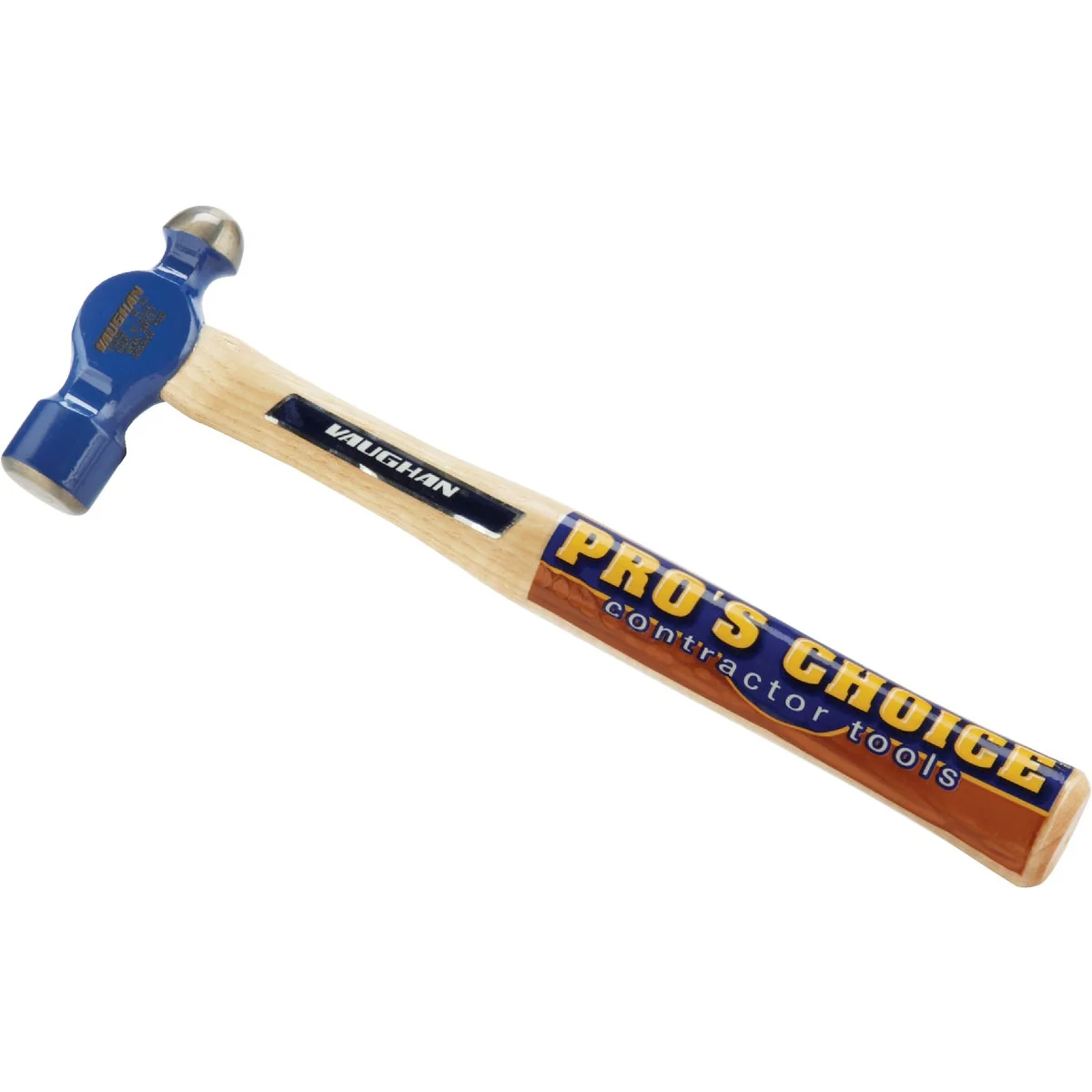 Original Vaughan 12 Oz. Steel Ball Peen Hammer with Hickory Handle Lightweight