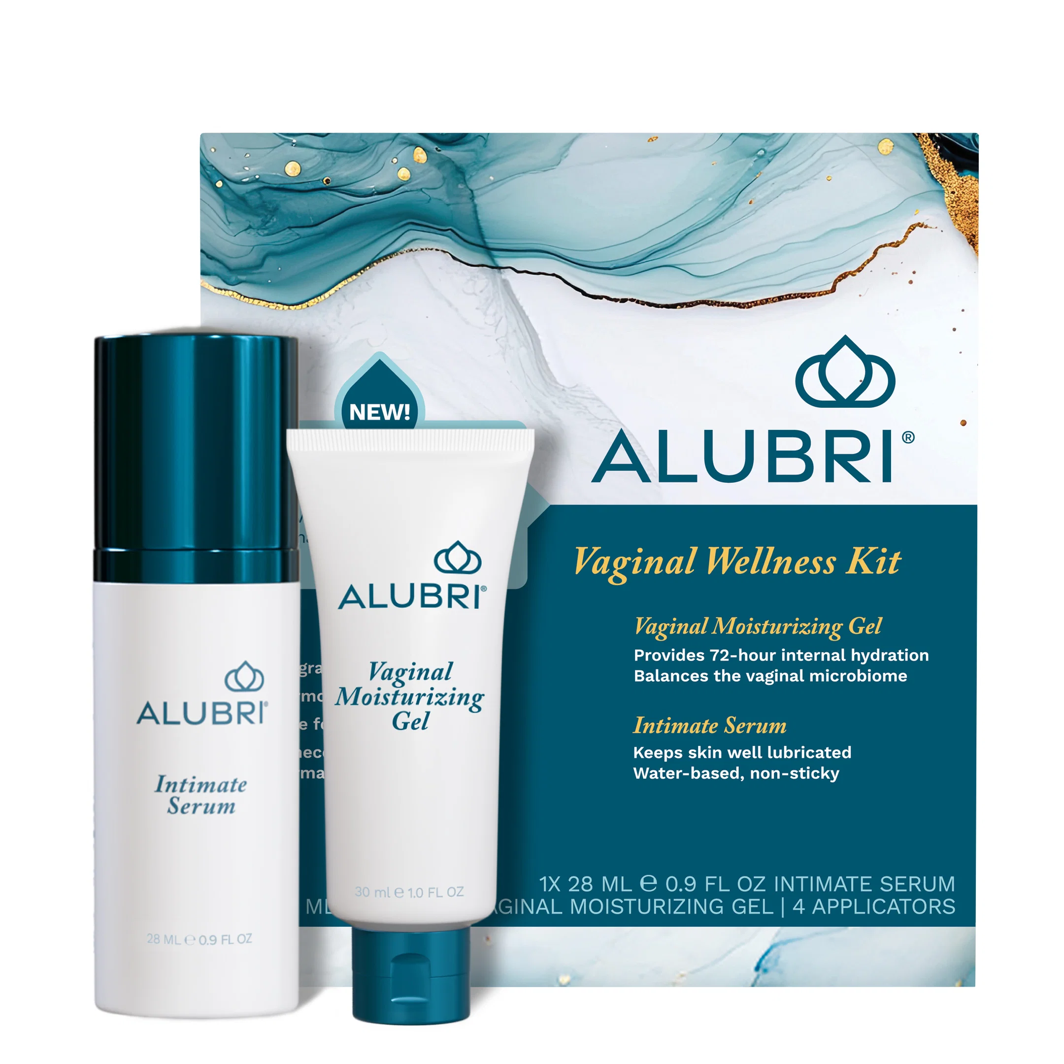 Traditional Alubri 2-Step Vaginal Wellness Kit for Dryness Discomfort Environmentally Friendly