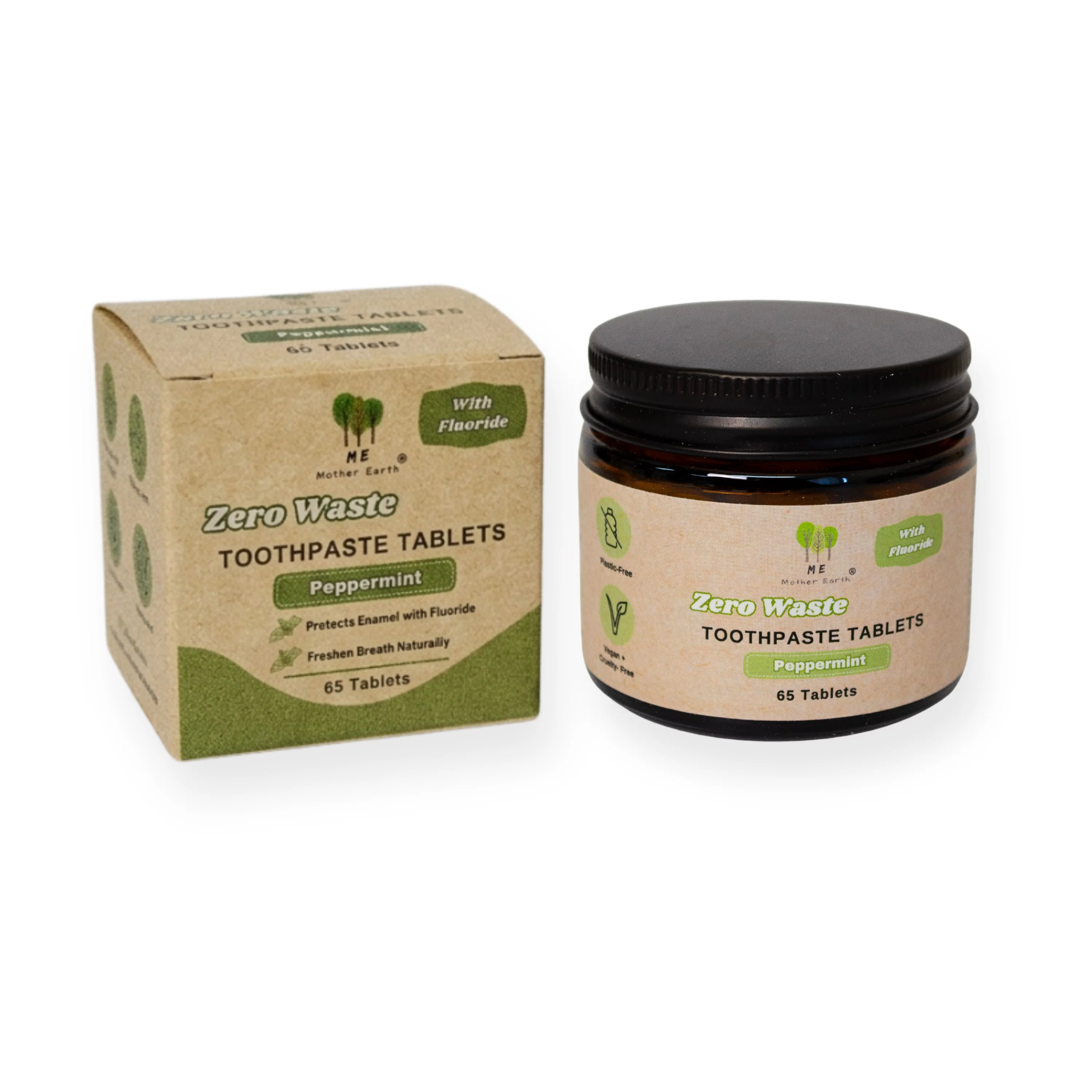 Expertly Made Me Mother Earth Toothpaste Tablets with Fluoride – Zero Waste Next-Generation