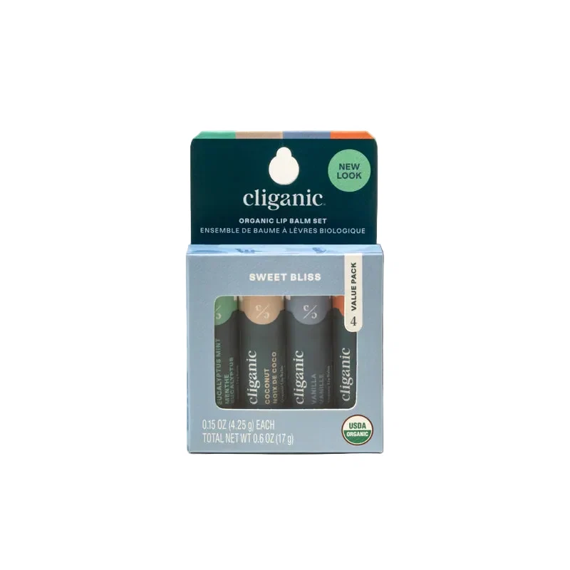 Solid Cliganic Organic Lip Balm Set – Sweet Bliss Detailed