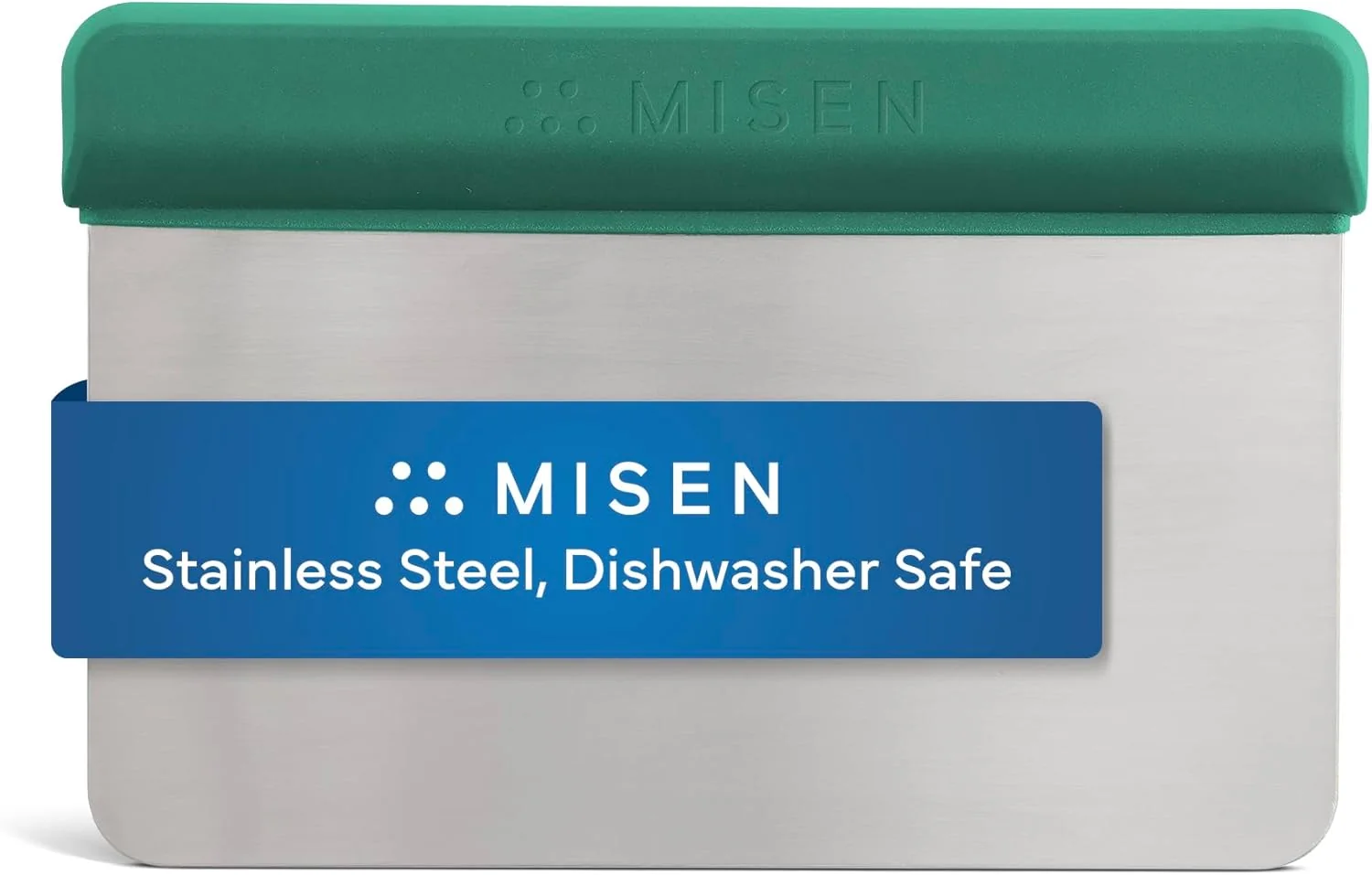 Pure Misen Stainless Steel Bench Scraper – Versatile Food Scraper with Walnut Handle – I for Kitchen Pastry Dough – Durable Cutting Board Scraper Tool – Effortless Transfer into Pots Pans – Green Proven