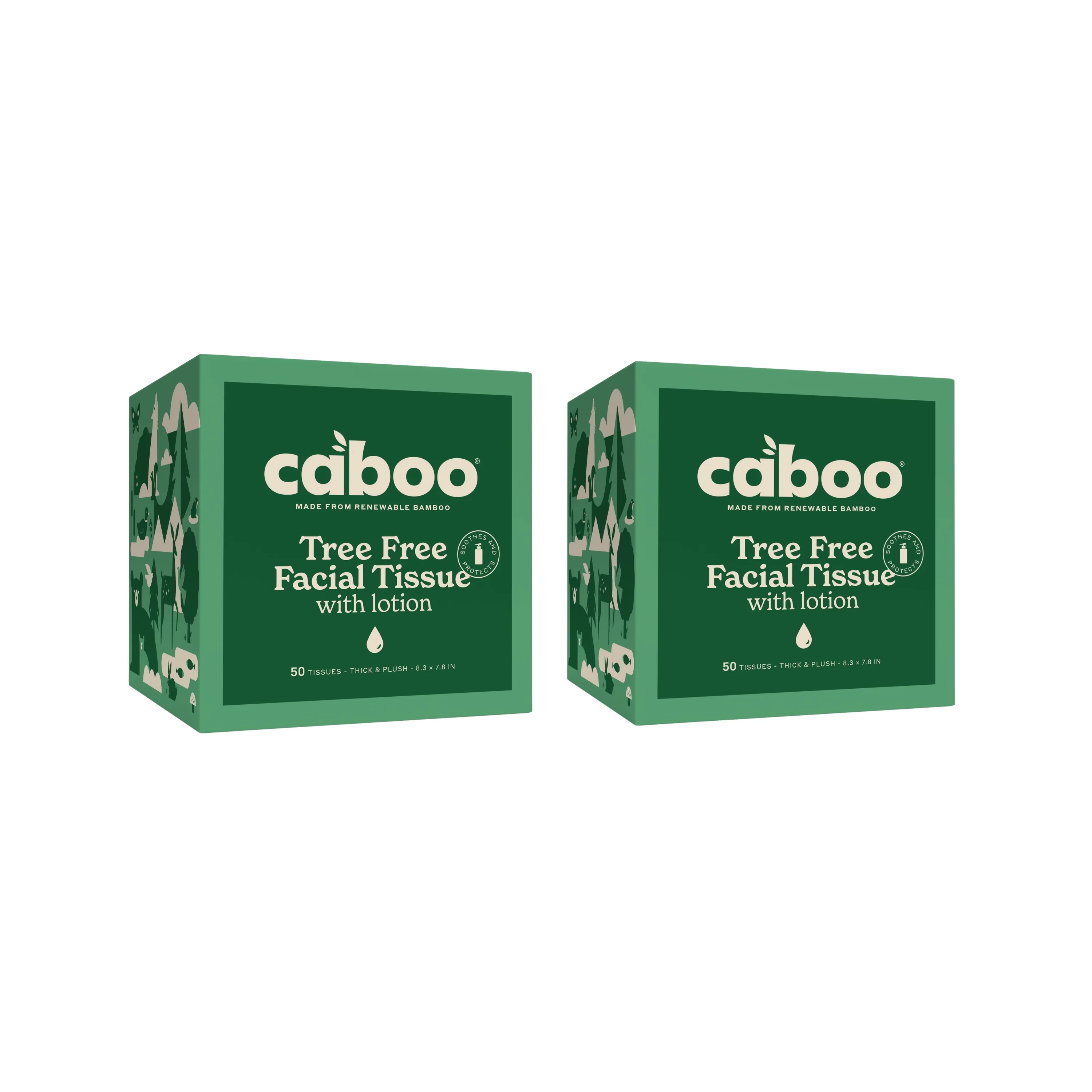Lightweight Caboo Buy One Get One – Tree Lotion Facial Tissue Cube Green