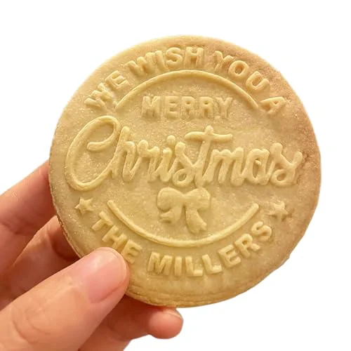 Exclusive 2026 Personalized Christmas Cookie Stamp Custom Merry Christmas Cookies with Your Family’s Last Name Great for Baking and Holiday Decorating I Gift for Bakers Exceptional