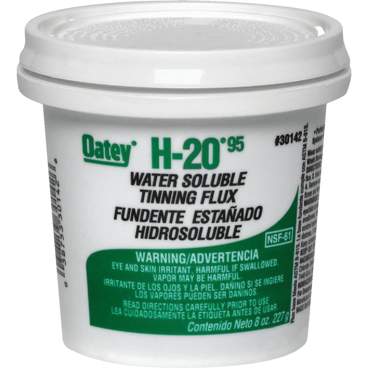 Quality Oatey H-2095 8 Oz. Water Soluble Tinning Flux Paste Recyclable