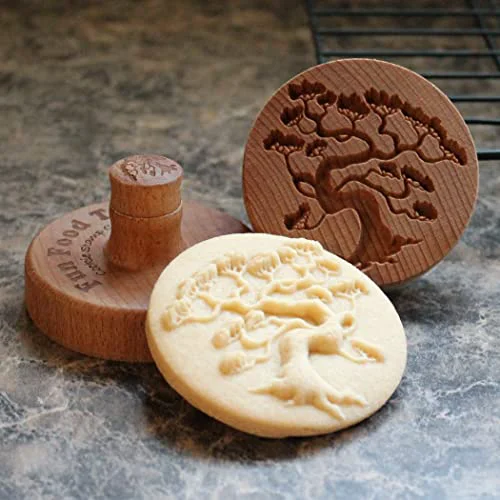 Natural Wood Cookie Stamp Fine