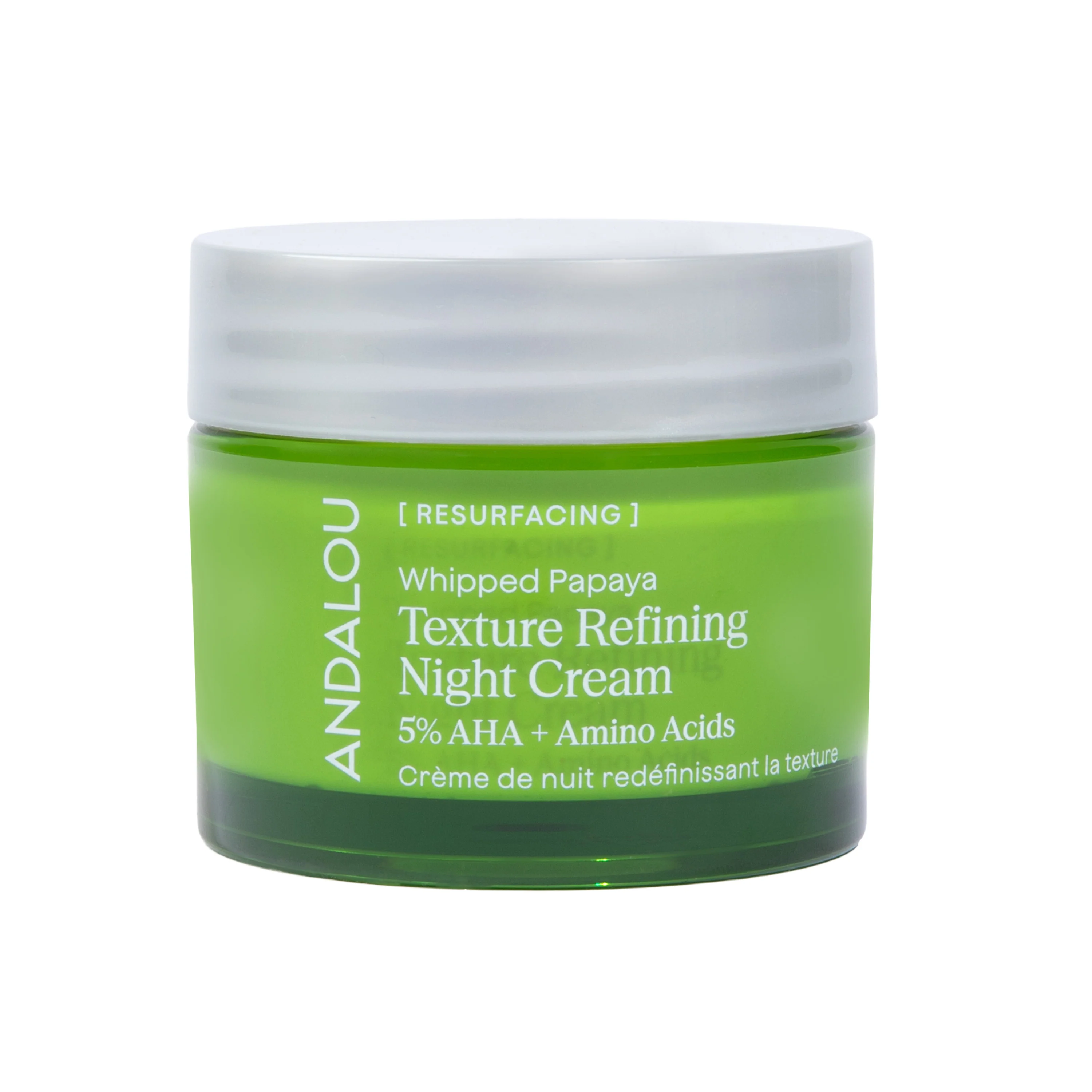 Recyclable Andalou Naturals Resurfacing Texture Refining Night Cream Enhanced