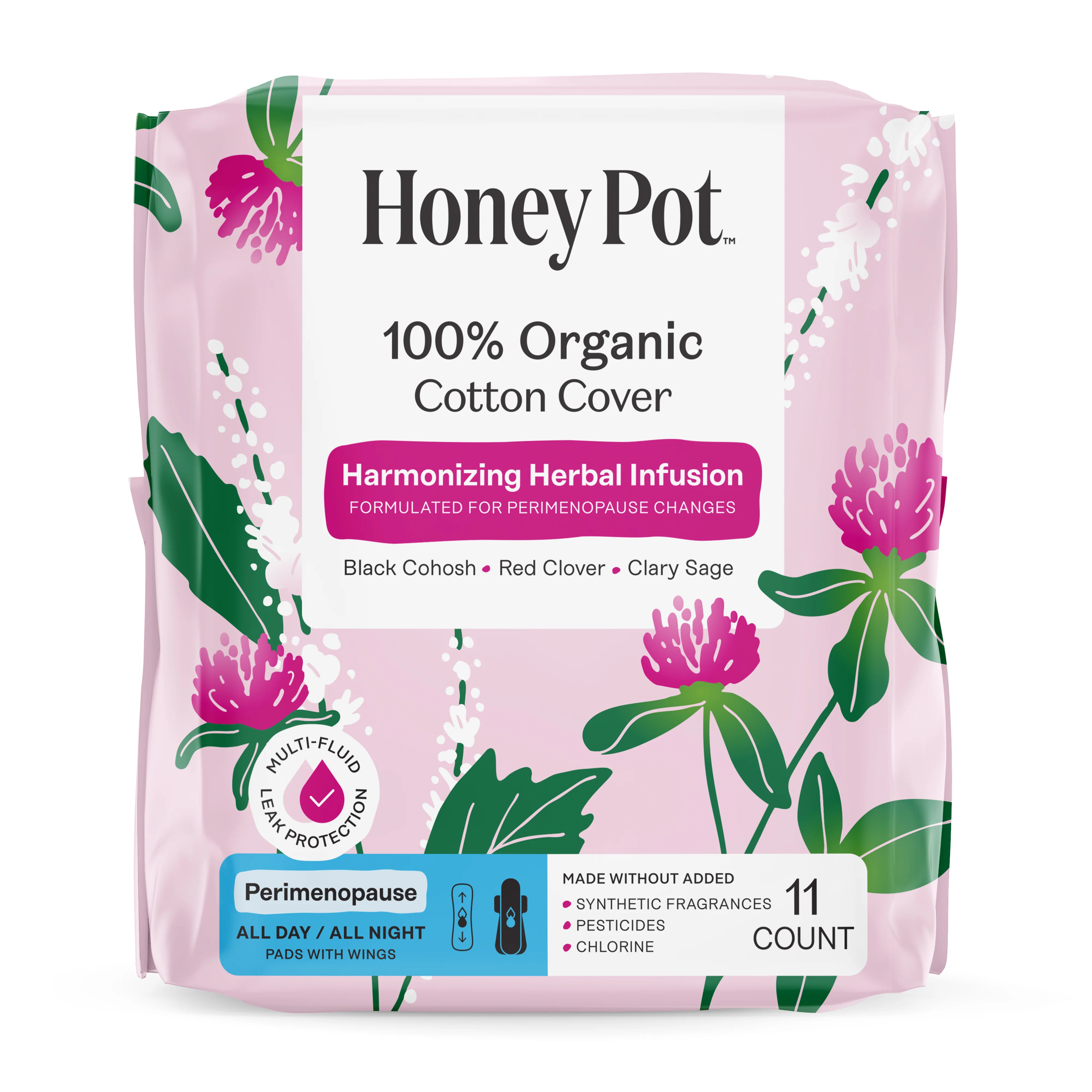 High-Performance HoneyPot Peri-menopause All Day All Night Pads – Harmonizing Herbal Infusion Stylish