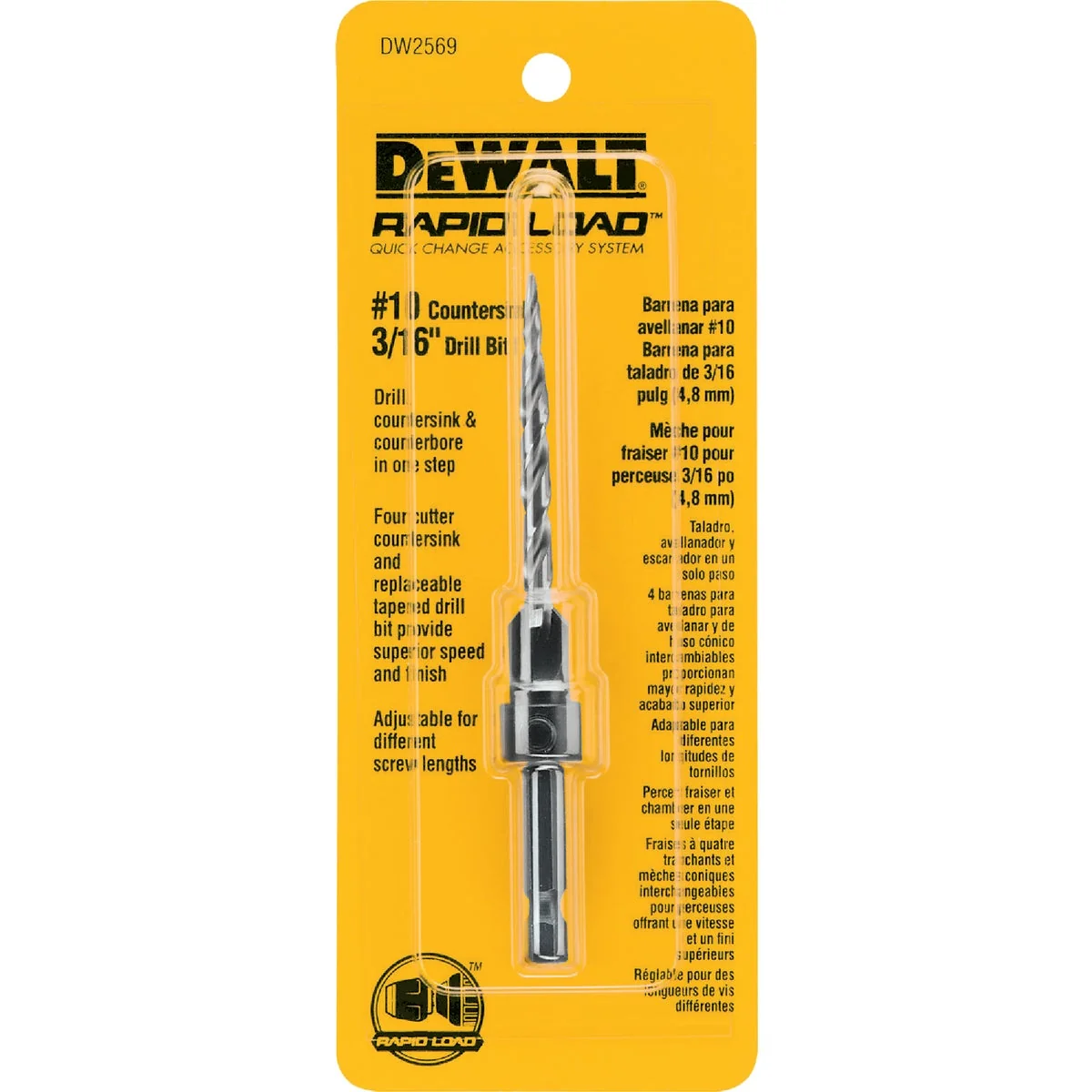 Soft DeWalt 10 – 3 16 In. Fine Rapid Load Wood Countersink Flexible