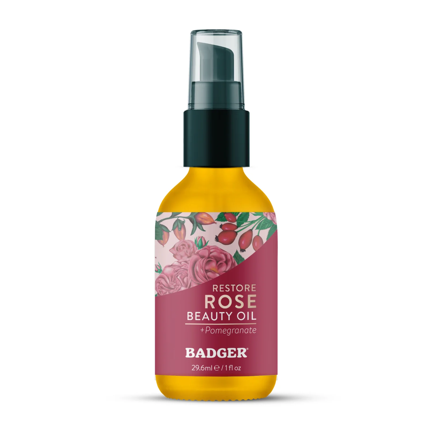 Convenient Badger Balm Rose Beauty Oil – Restores Smooths Powerful