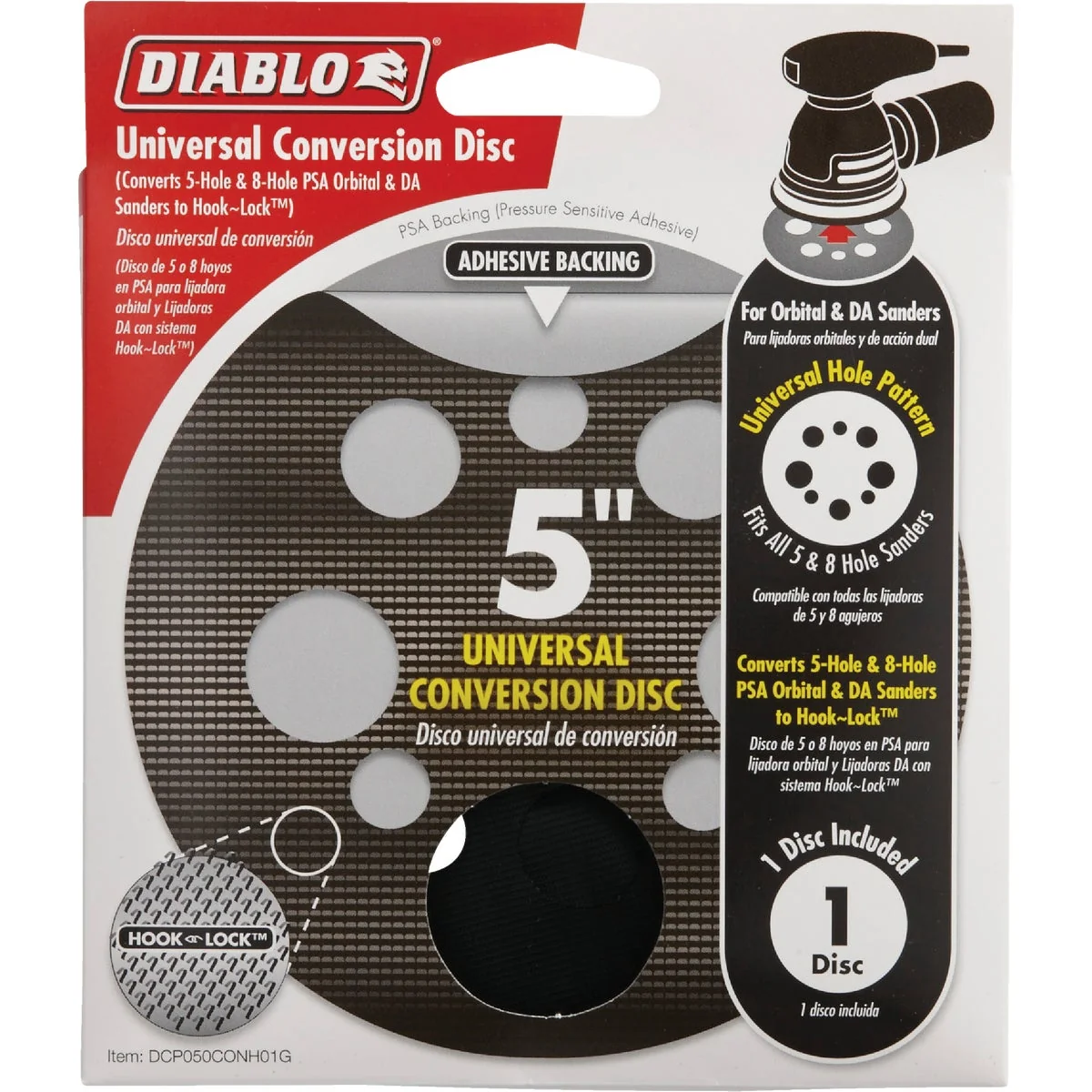Secure Diablo 5 In. Conversion Sanding Disc Backing Pad High-Performance