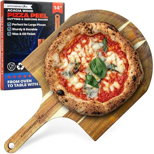 Healthy 14 Inch Acacia Wood Pizza Peel Quality