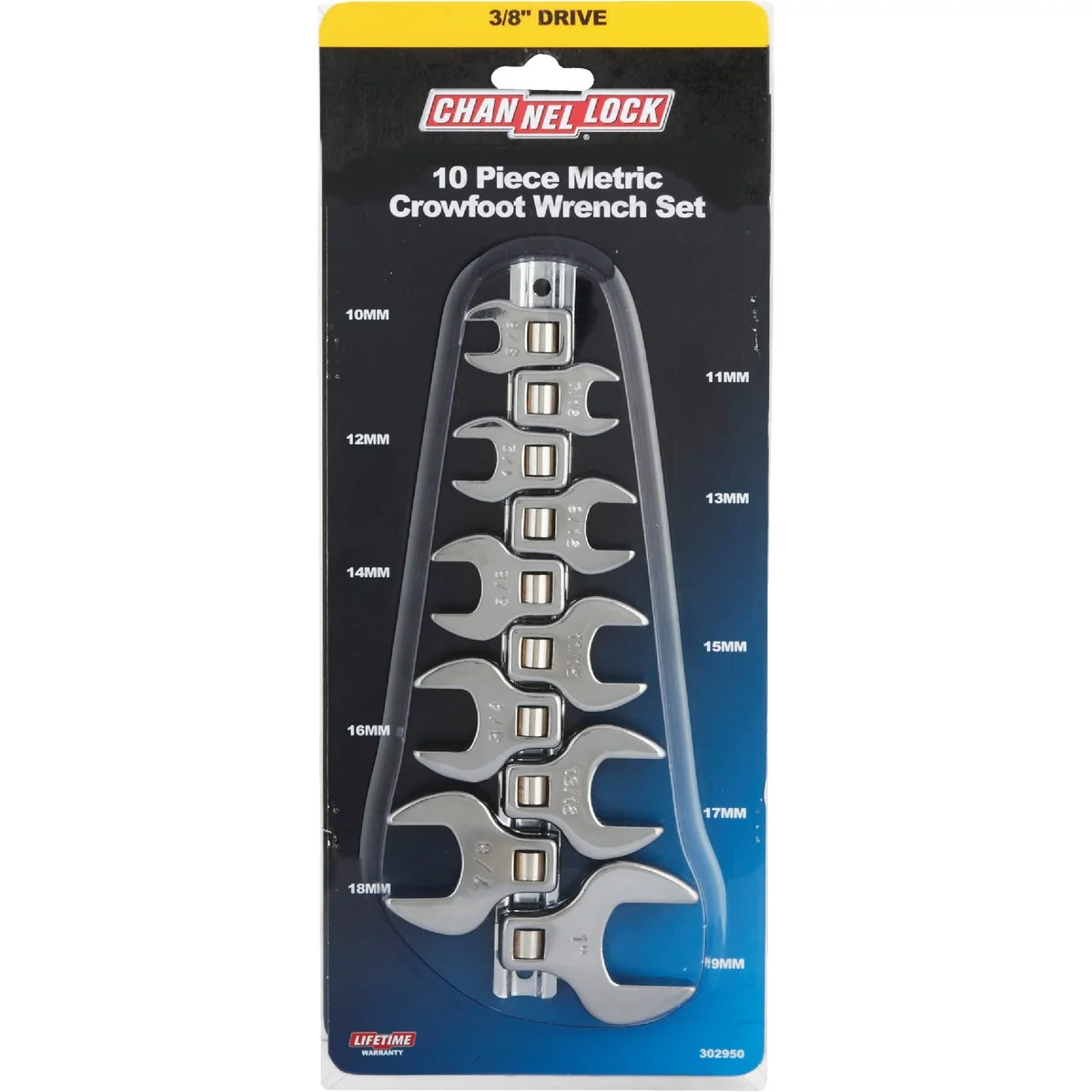 Functional Channellock Metric 3 8 In. Drive Crowfoot Wrench Set 10-Piece Carefully Designed