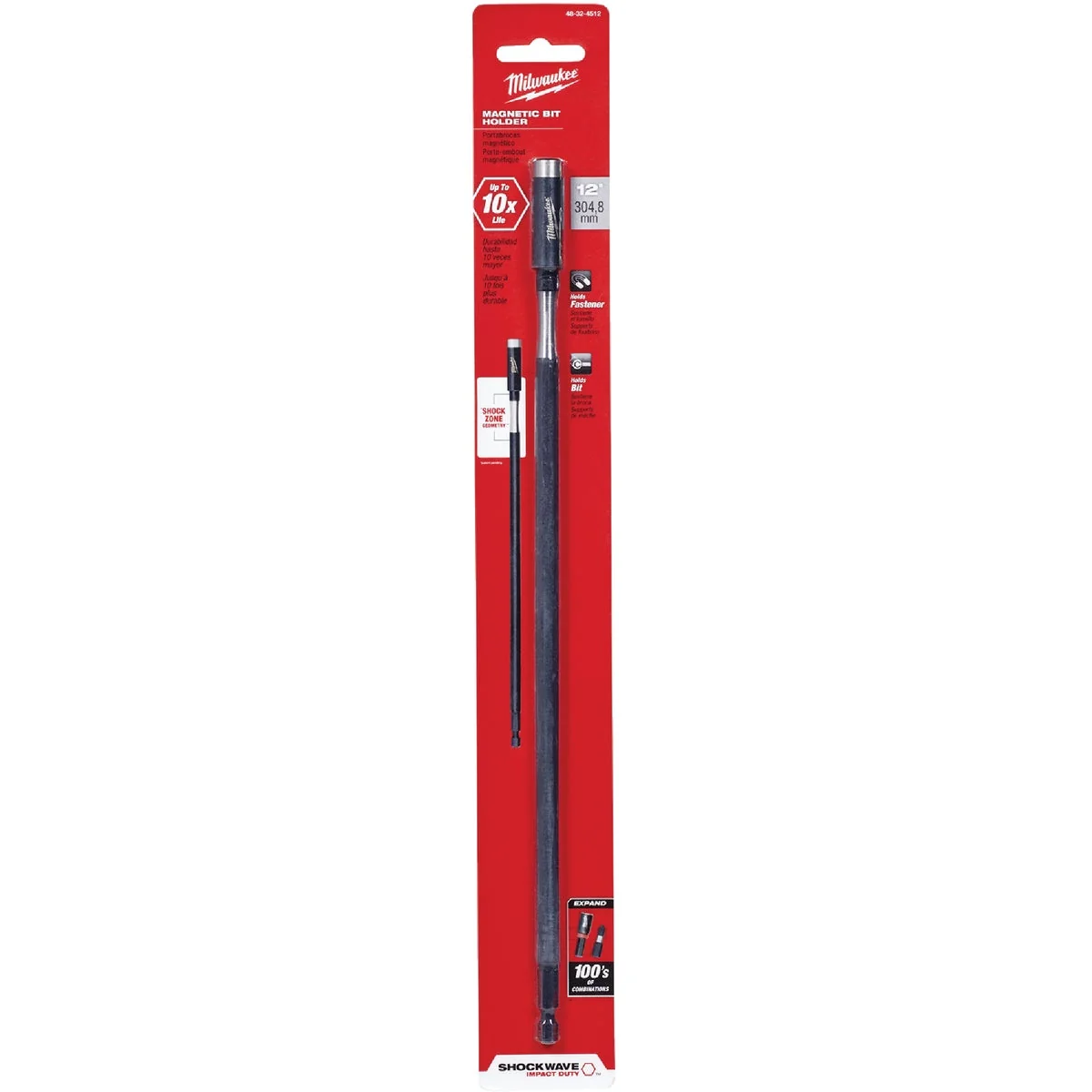 Next-Generation Milwaukee Shockwave 12 In. Magnetic Bit Holder Sustainable