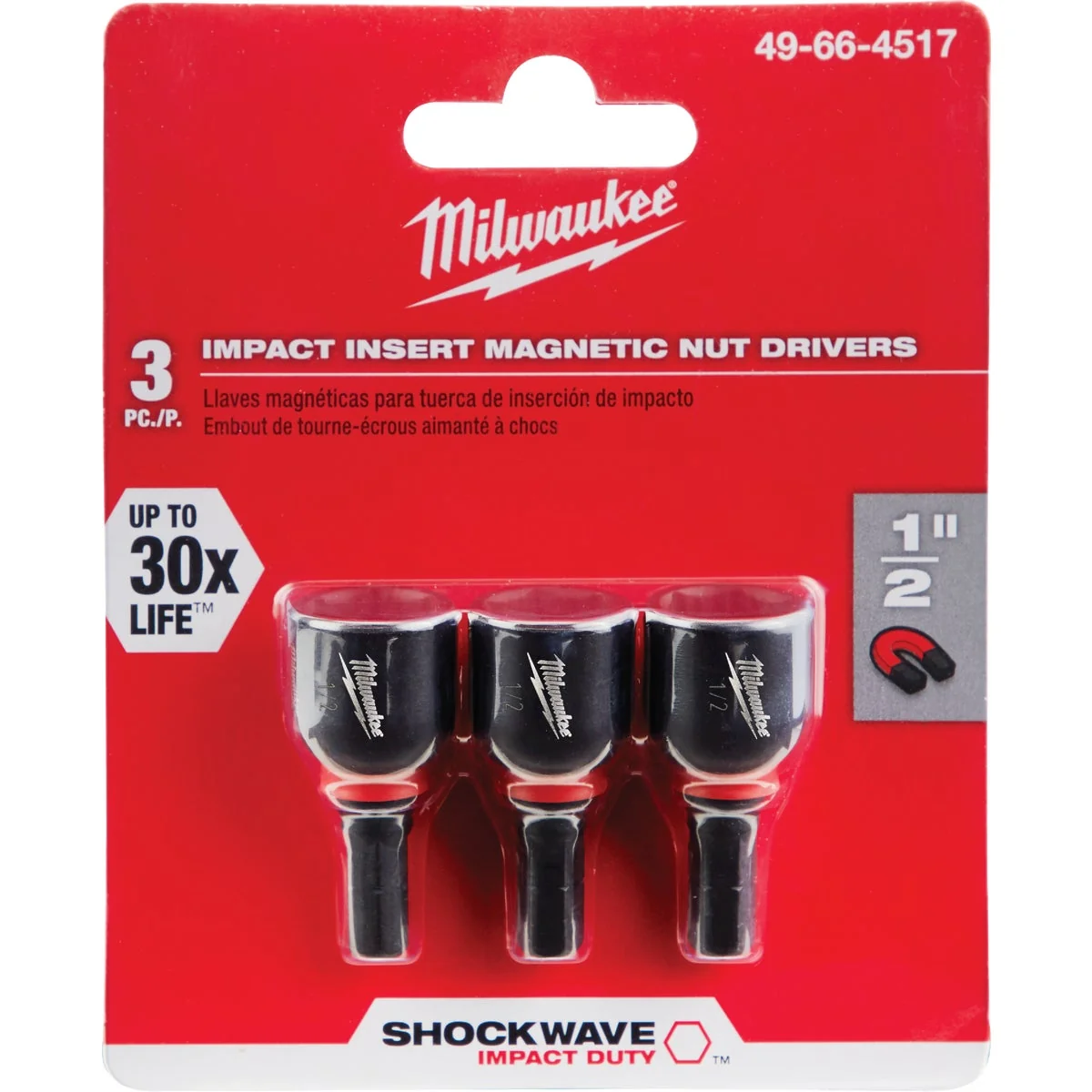 Innovative Milwaukee 1 2 In. x 1-1 2 In. Insert Impact Nutdriver 3-Pack Proven