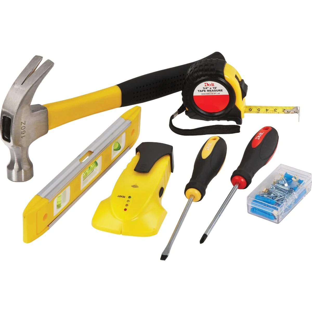 High-Quality Do it Home Tool Set with Hanging Hardware 7-Piece Fast