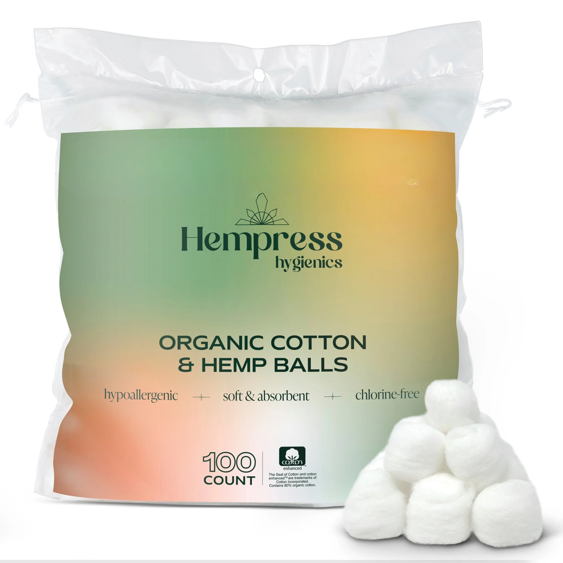Powerful Hempress Hygienics Hemp Cotton Balls Artisan