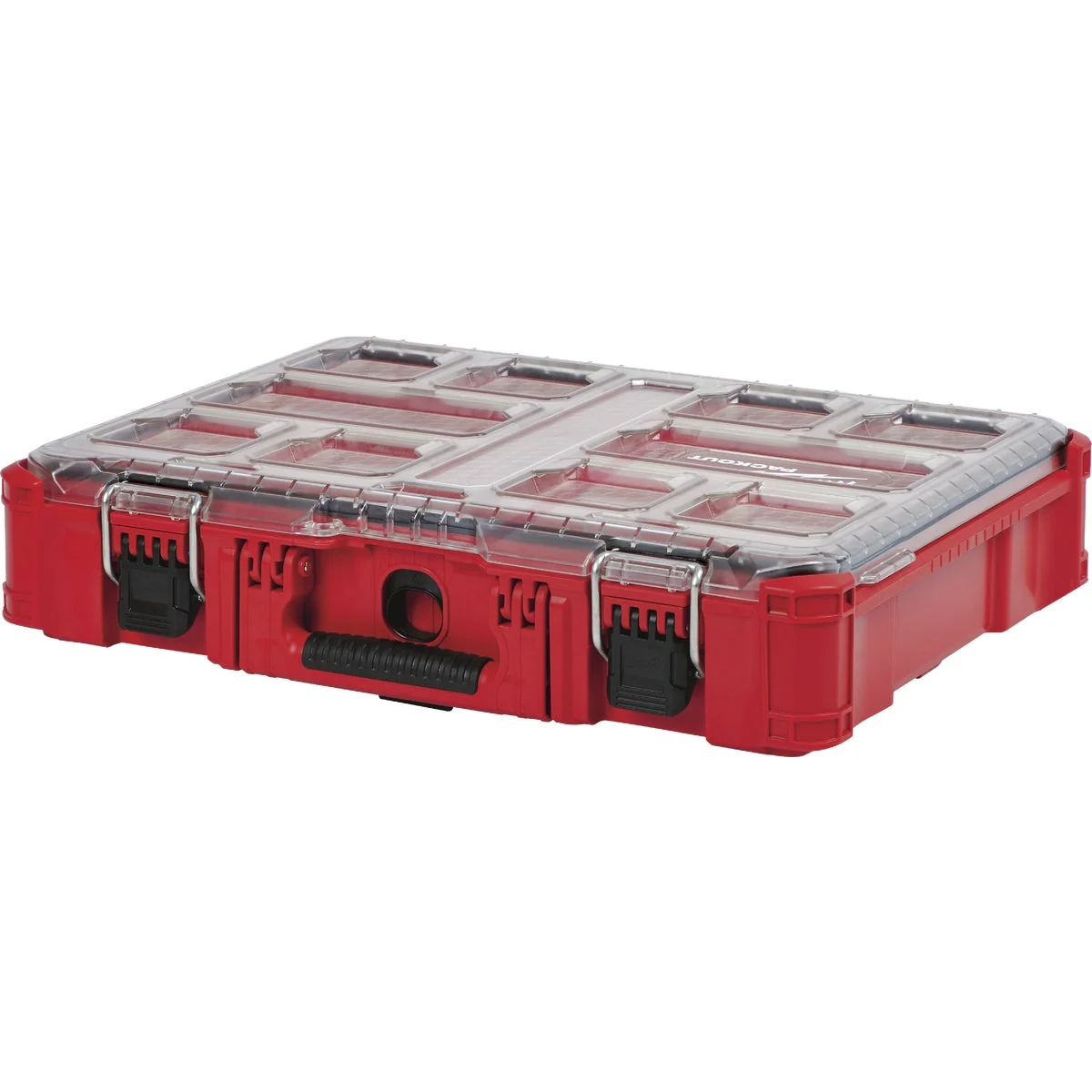 Official Milwaukee PACKOUT 15 In. W x 4.50 In. H x 19.75 In. L Small Parts Organizer with 10 Bins Consistent