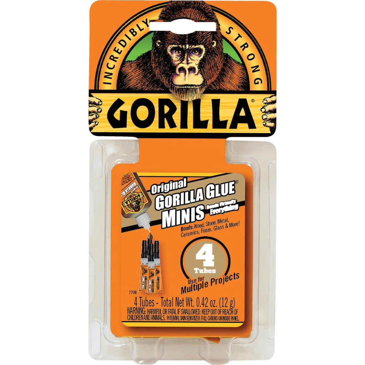 Genuine Gorilla 0.42 Oz. All-Purpose Glue Minis 4-Pack Minimalist