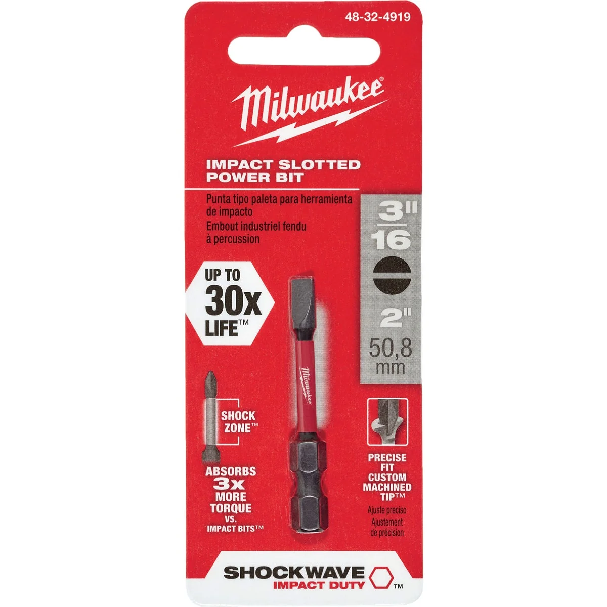 Fine Milwaukee Shockwave 3 16 In. Slotted 2 In. Power Impact Screwdriver Bit Relaxed