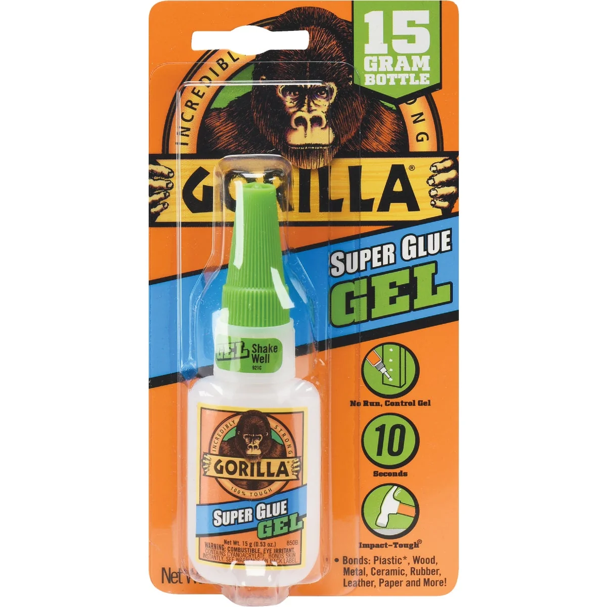 Dependable Gorilla 0.53 Oz. Super Glue Gel Breathable