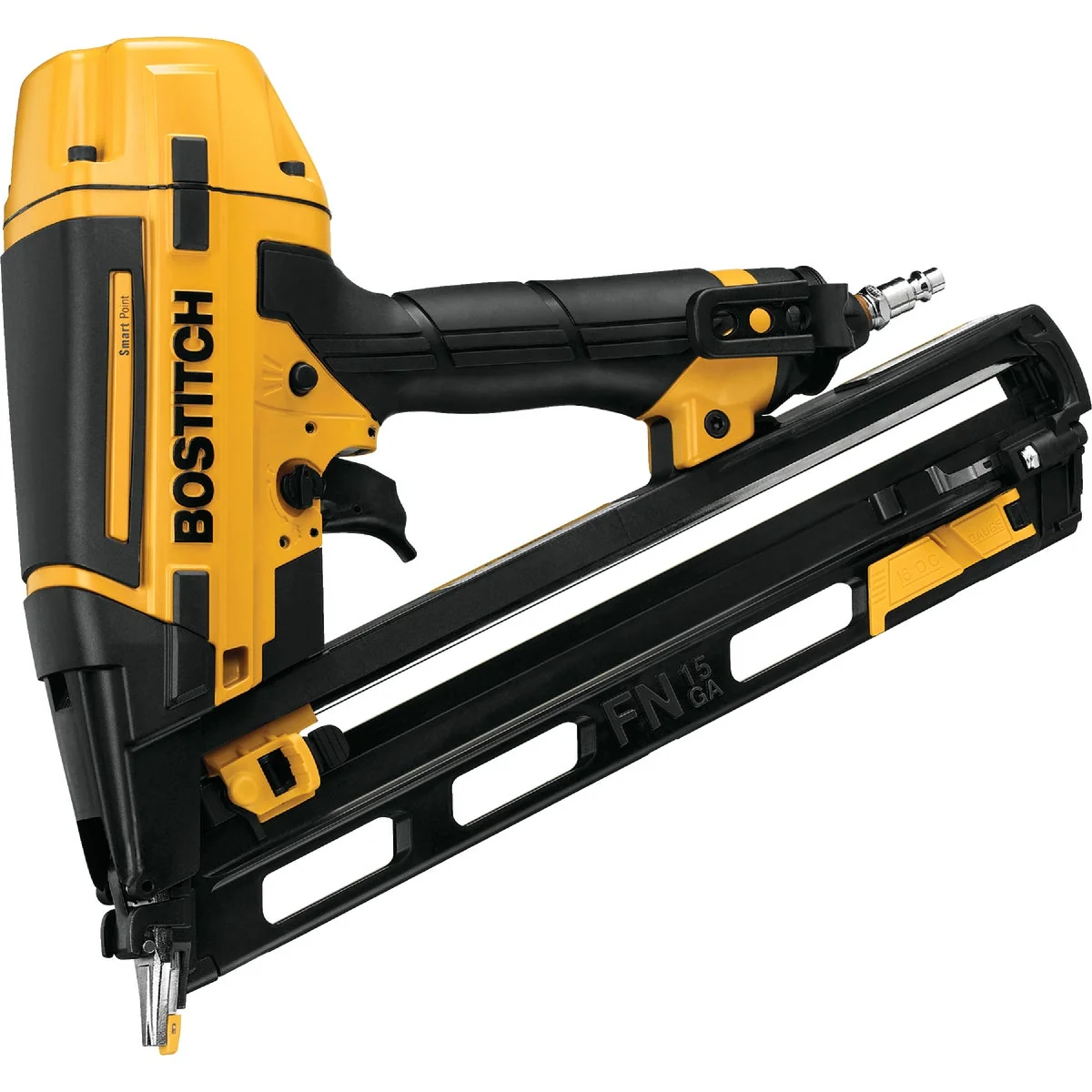 High-End Bostitch Smart Point 15-Gauge 2-1 2 In. Angled Finish Nailer Kit User-Friendly
