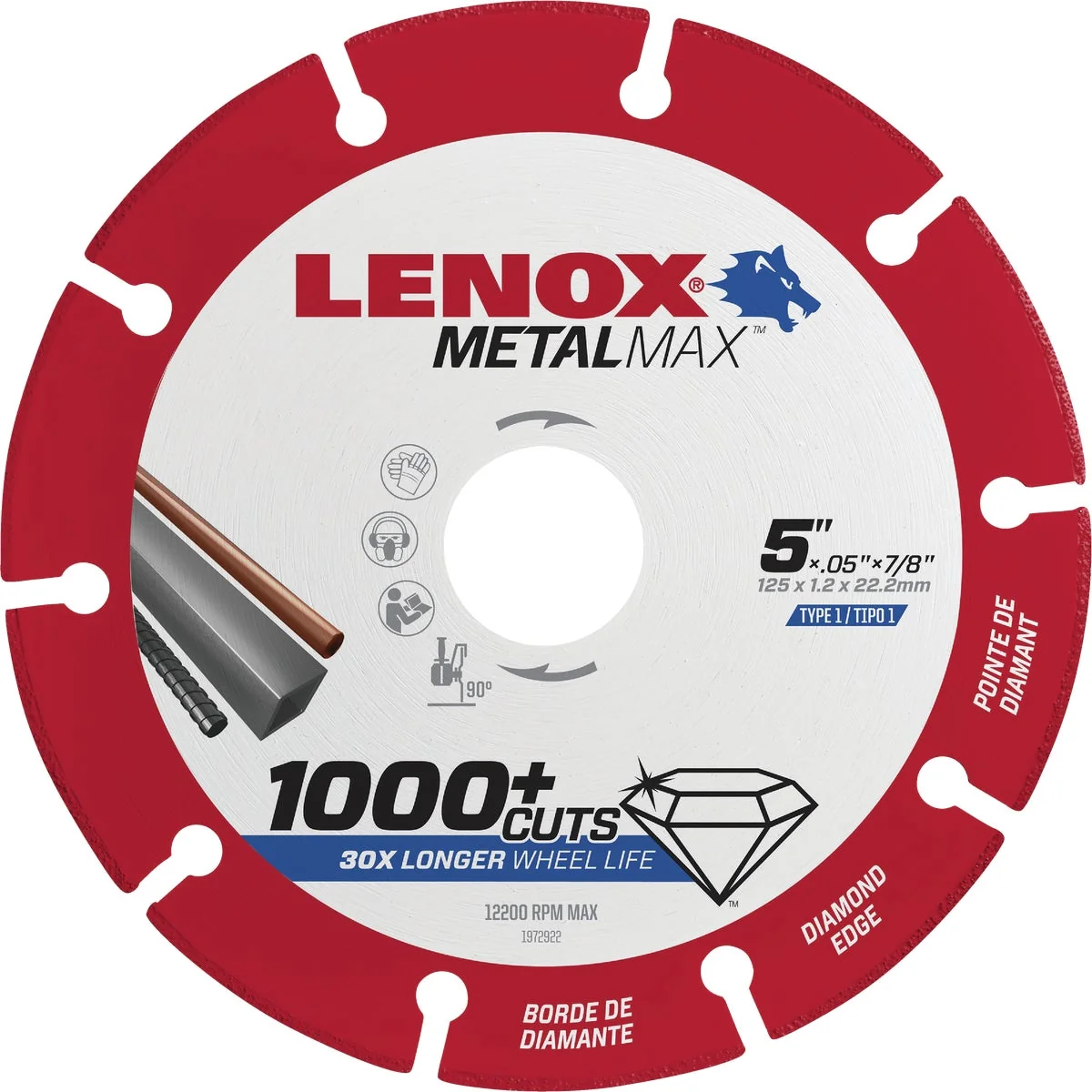 Responsible Lenox MetalMax 5 In. Segmented Rim Dry Cut Diamond Blade Eco-Friendly